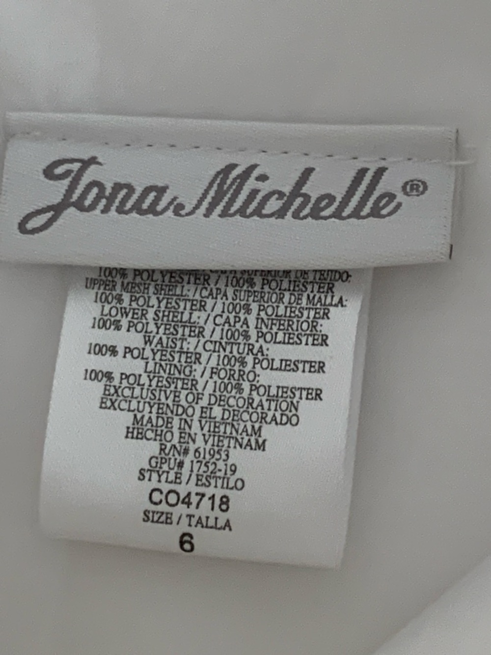 Jona Michelle White Lace Tulle Dress Size 6 Pink Sash Formal Special Occasion - Picture 2 of 10